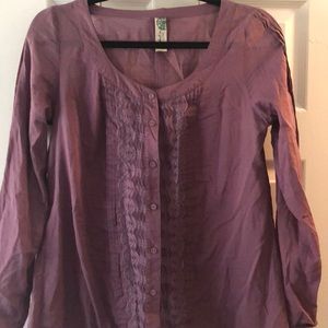Free People Lavender 3/4 length Blouse